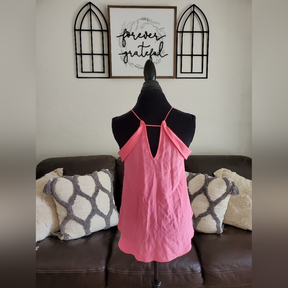 Trina Turk Bubble Gum Barbie Pink Strappy Tank Summer Vibes Boho Chic Classic - Picture 12 of 13